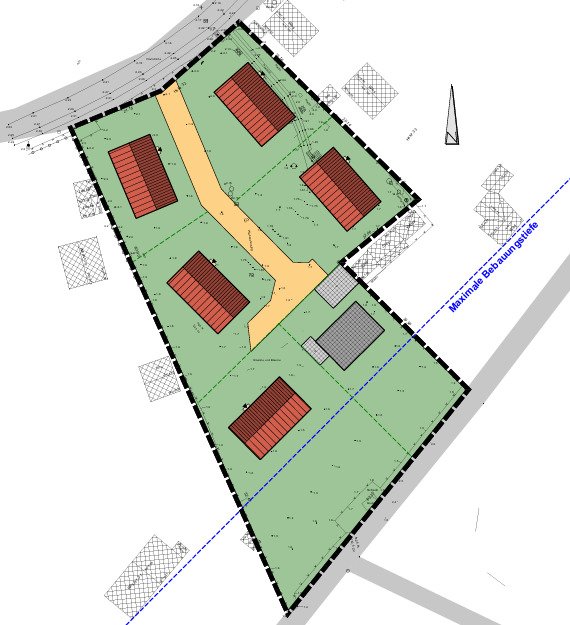 voll erschlossenes Baugrundstück für DHH nahe Zinnowitz